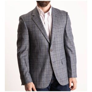 Thom Hudson Melbourne | Zito Lightweight Silk & Wool Sport Coat Plaid Blue Black